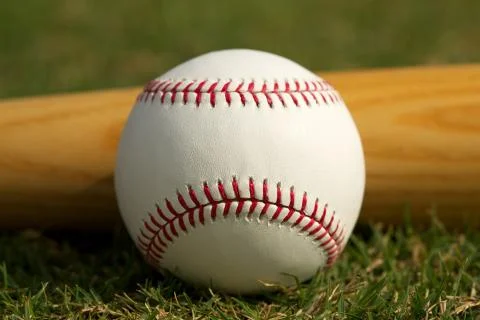 Baseball &amp; bat Foto stock