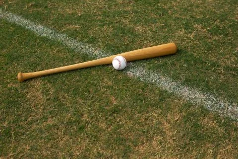 Baseball &amp; bat Stock Photos