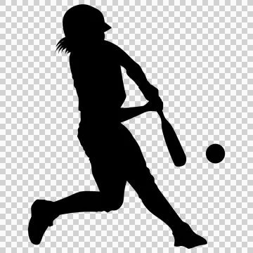 Baseball bat silhouette ready to swing. Sports action illustration for desi.. Stock Illustration