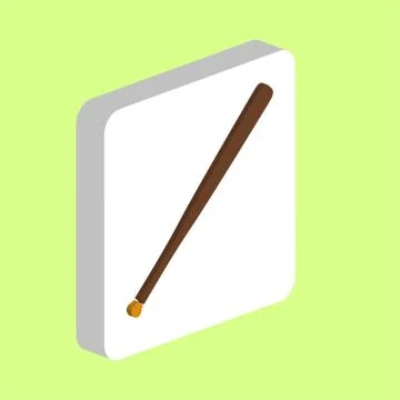 Baseball bat Simple vector icon. Illustration symbol design template for web  Stock Illustration