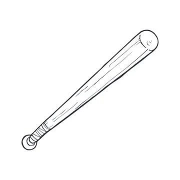 Baseball bat sketch Stock Illustration