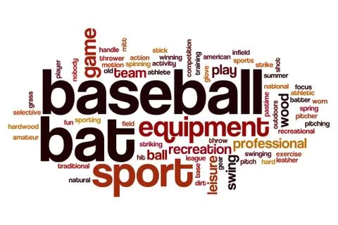Baseball bat word cloud Stock Illustration