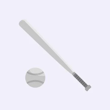 Baseball bats and ball Stock Illustration