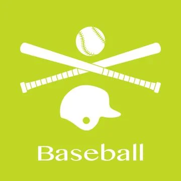 Baseball bats, ball, helmet. Vector illustration Stock Illustration