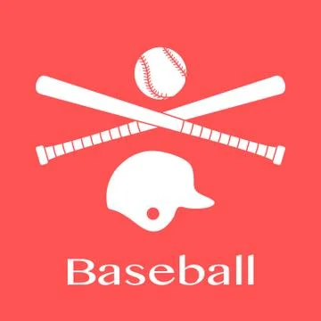 Baseball bats, ball, helmet. Vector illustration Stock Illustration
