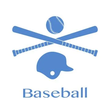Baseball bats, ball, helmet. Vector illustration Stock Illustration