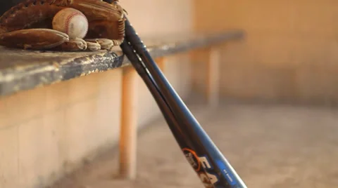 Baseball bats dolly shot Stock Footage 36241815