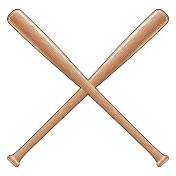 Baseball Bats Stock Illustration