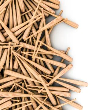 Baseball bats spill Stock Illustration