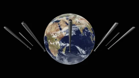 Baseball Bats turn around the world - loop Stock Footage 166257792