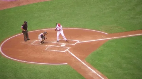 Baseball Batter Fly Out Stock Footage 8621549