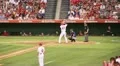Baseball Batter hits the baseball skyward HD Footage