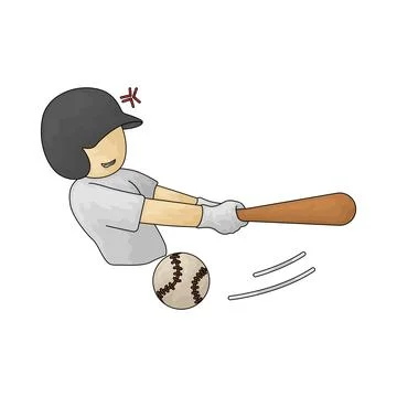 Baseball Batter illustration Stock Illustration