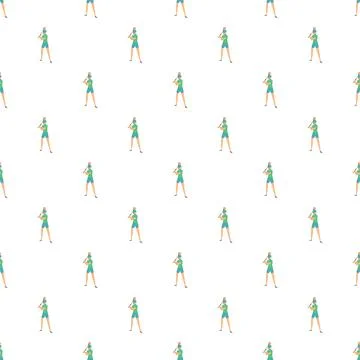 Baseball batter man player seamless pattern illustration Stockillustratie