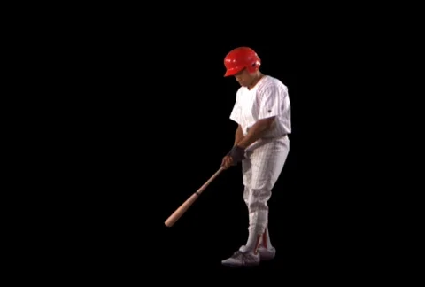 Baseball Batter swinging 스톡 동영상 754399