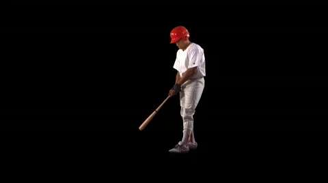 Baseball Batter swinging 스톡 동영상 754401
