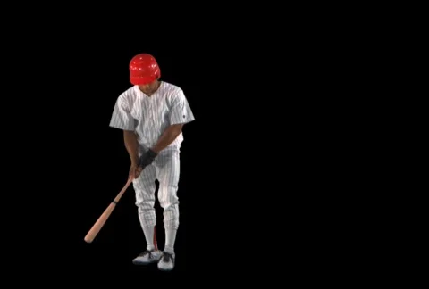 Baseball Batter swinging profile 스톡 동영상 754403
