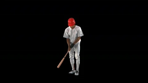 Baseball Batter swinging profile 스톡 동영상 754404