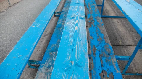 Baseball bench blue pan Stock-Footage 36241808