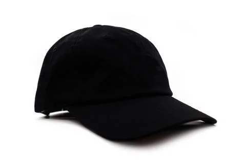 Baseball black cap isolated on white background. This has clipping path. Stock Photos