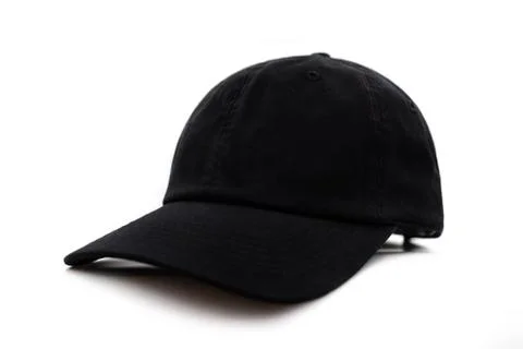 Baseball black cap isolated on white background. This has clipping path. Stock Photos