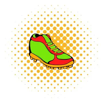 Baseball boot icon, comics style Stock-Illustration
