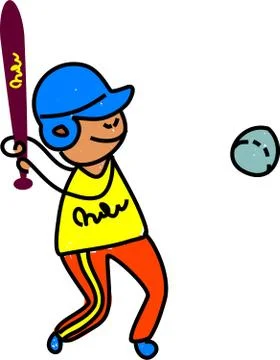 Baseball Boy Ilustração Stock