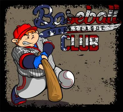 BASEBALL BOY Stock Illustration