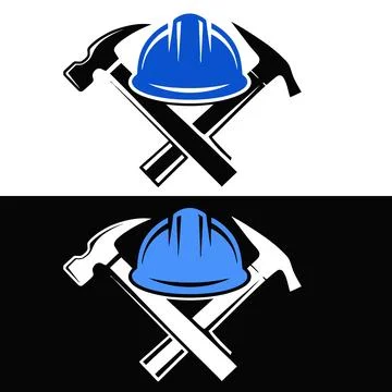 Baseball cap and helmet logo design . Stock Illustration