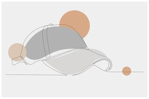Baseball Cap Background Vector Stock Illustration