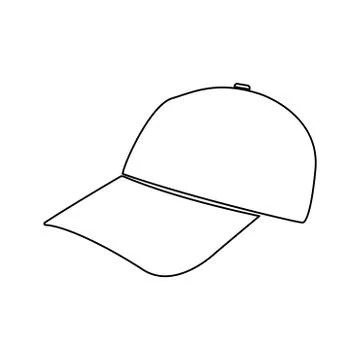Baseball cap black color path icon . イラスト素材