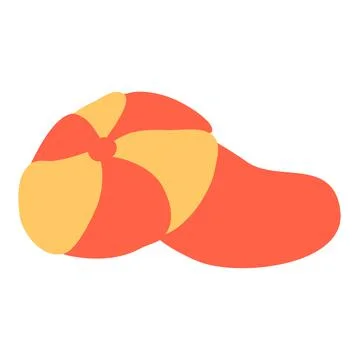 Baseball cap flat template side view isolated Stock Illustration