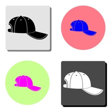 Baseball cap. flat vector icon Illustrazione stock