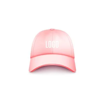 Baseball cap front view mockup for logo realistic vector illustration isolated. Stock Illustration