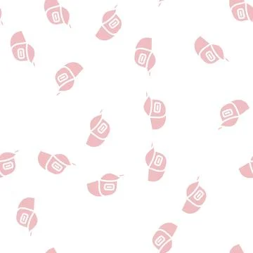 Baseball cap glyph vector seamless pattern Stockillustratie