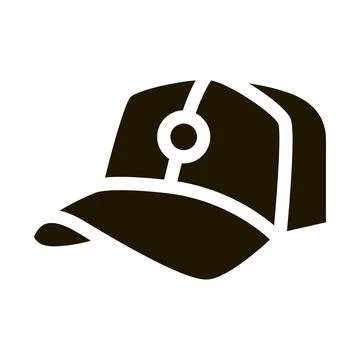 Baseball Cap Hat Icon Vector Glyph Illustration イラスト素材