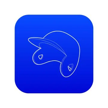 Baseball cap icon blue vector Illustrazione stock