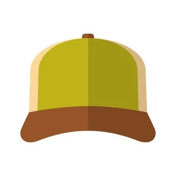 Baseball cap icon in flat style isolated on white background. Headdress vector Stock Illustration