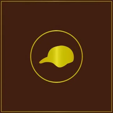 Baseball cap icon isolated on brown background. Vector Illustration Stock Illustration
