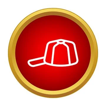Baseball cap icon representing sport and fashion Stock Illustration