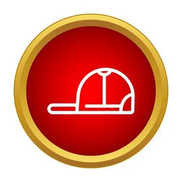 Baseball cap icon representing sport and fashion Ilustração Stock