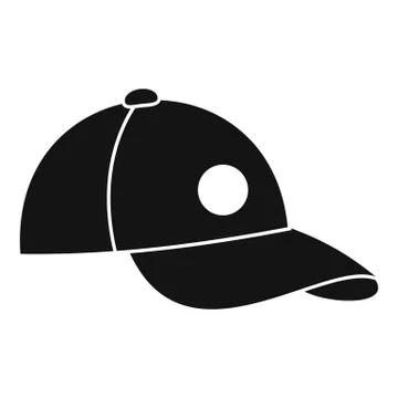 Baseball cap icon, simple style Illustrazione stock