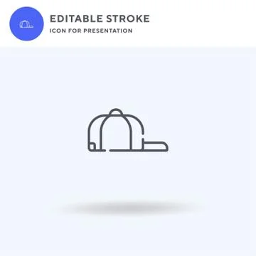 Baseball Cap icon vector, filled flat sign, solid pictogram isolated on white Illustrazione stock