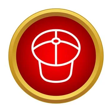 Baseball cap line icon representing headwear and apparel Stock Illustration