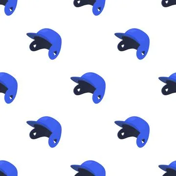 Baseball cap pattern seamless vector Stock Illustration