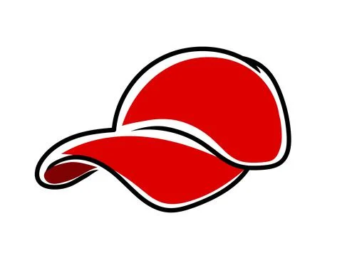 Baseball cap Red cap illustration Stock Illustration