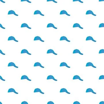 Baseball cap on side pattern seamless Stock Illustration