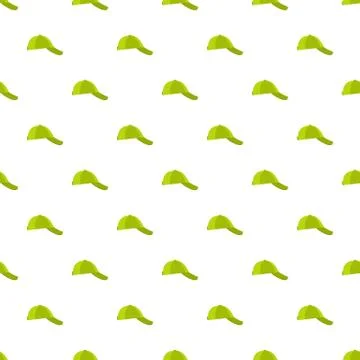 Baseball cap on side pattern seamless Stock Illustration