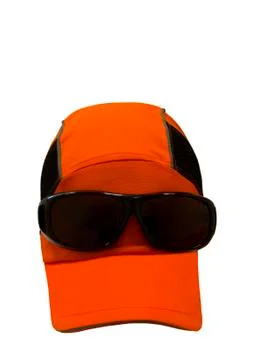 Baseball cap with sunglasses. Stock Photos