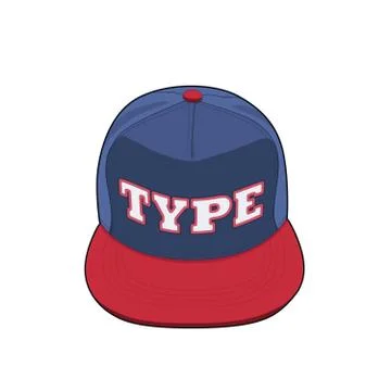 Baseball cap. Type embroidery. hip hop design hat. isolated vector illustration Stock Illustration